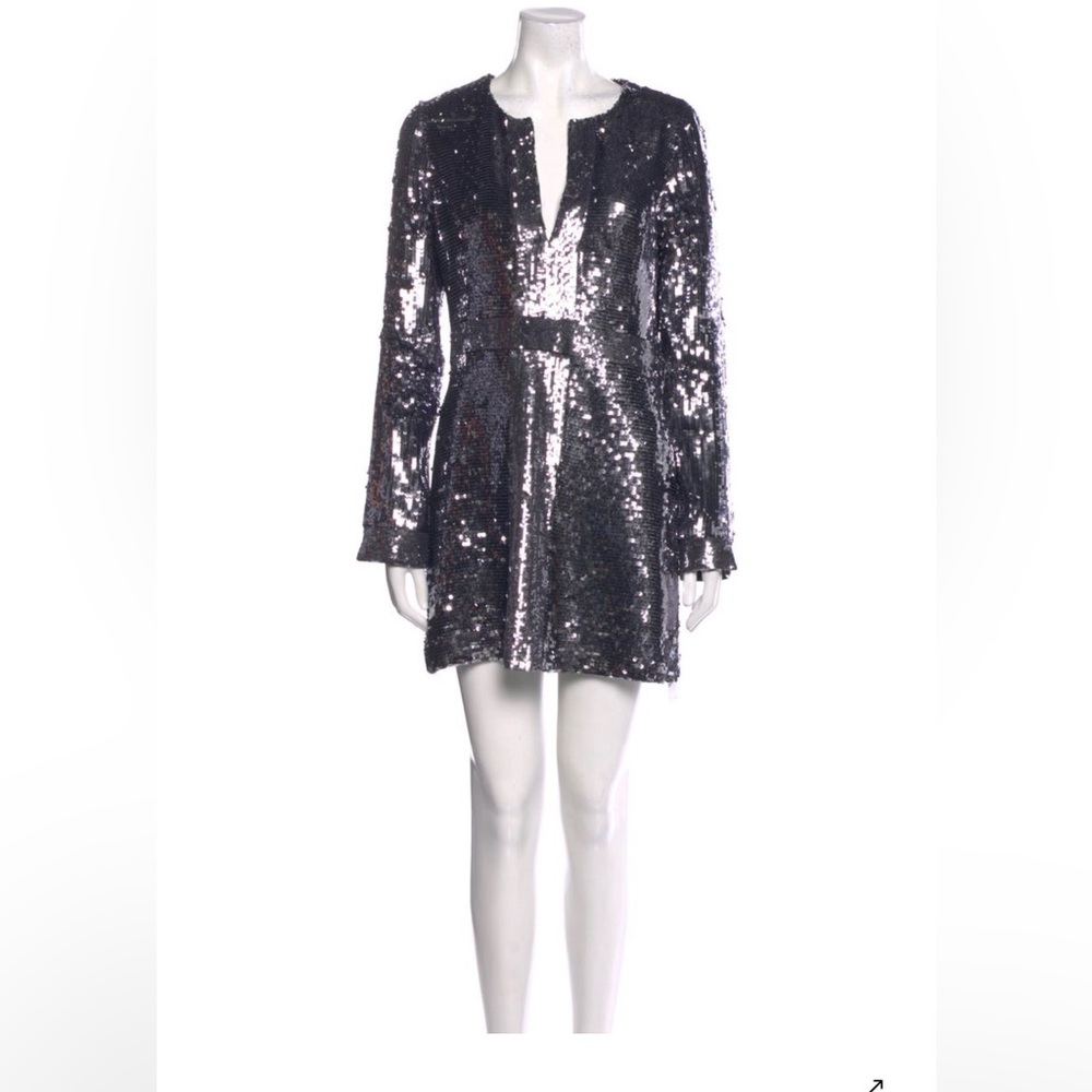 Tory Burch Sequin Gunmetal Dress